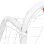 vidaXL Poartă de fotbal cu plasă, alb, 214x75x152 cm, oțel/poliester vidaXL Poartă de fotbal cu plasă, alb, 214x75x152 cm, oțel/poliester