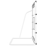 vidaXL Plasă de ricoșeu fotbal alb și negru, 184x61x123 cm, oțel și PE vidaXL Plasă de ricoșeu fotbal alb și negru, 184x61x123 cm, oțel și PE