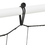 vidaXL Plasă de ricoșeu fotbal alb și negru, 184x61x123 cm, oțel și PE vidaXL Plasă de ricoșeu fotbal alb și negru, 184x61x123 cm, oțel și PE