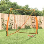 vidaXL Plasă baseball portabilă portocaliu/negru 183x182x183cm oțel/PE vidaXL Plasă baseball portabilă portocaliu/negru 183x182x183cm oțel/PE