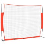 vidaXL Plasă baseball portabilă, roșu/negru, 369x107x271 cm, oțel/PE vidaXL Plasă baseball portabilă, roșu/negru, 369x107x271 cm, oțel/PE