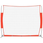 vidaXL Plasă baseball portabilă, roșu/negru, 369x107x271 cm, oțel/PE vidaXL Plasă baseball portabilă, roșu/negru, 369x107x271 cm, oțel/PE