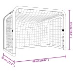 vidaXL Poartă hochei cu plasă, roșu/negru 68x32x47 cm, oțel/ poliester vidaXL Poartă hochei cu plasă, roșu/negru 68x32x47 cm, oțel/ poliester