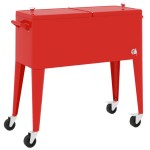 vidaXL Cărucior frigorific cu roți roșu 92x43x89 cm vidaXL Cărucior frigorific cu roți roșu 92x43x89 cm