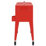 vidaXL Cărucior frigorific cu roți roșu 92x43x89 cm vidaXL Cărucior frigorific cu roți roșu 92x43x89 cm