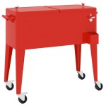 vidaXL Cărucior frigorific cu roți roșu 92x43x89 cm vidaXL Cărucior frigorific cu roți roșu 92x43x89 cm