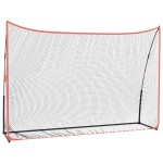 vidaXL Plasă antrenament golf, negru și roșu, 305x91x213 cm, poliester vidaXL Plasă antrenament golf, negru și roșu, 305x91x213 cm, poliester