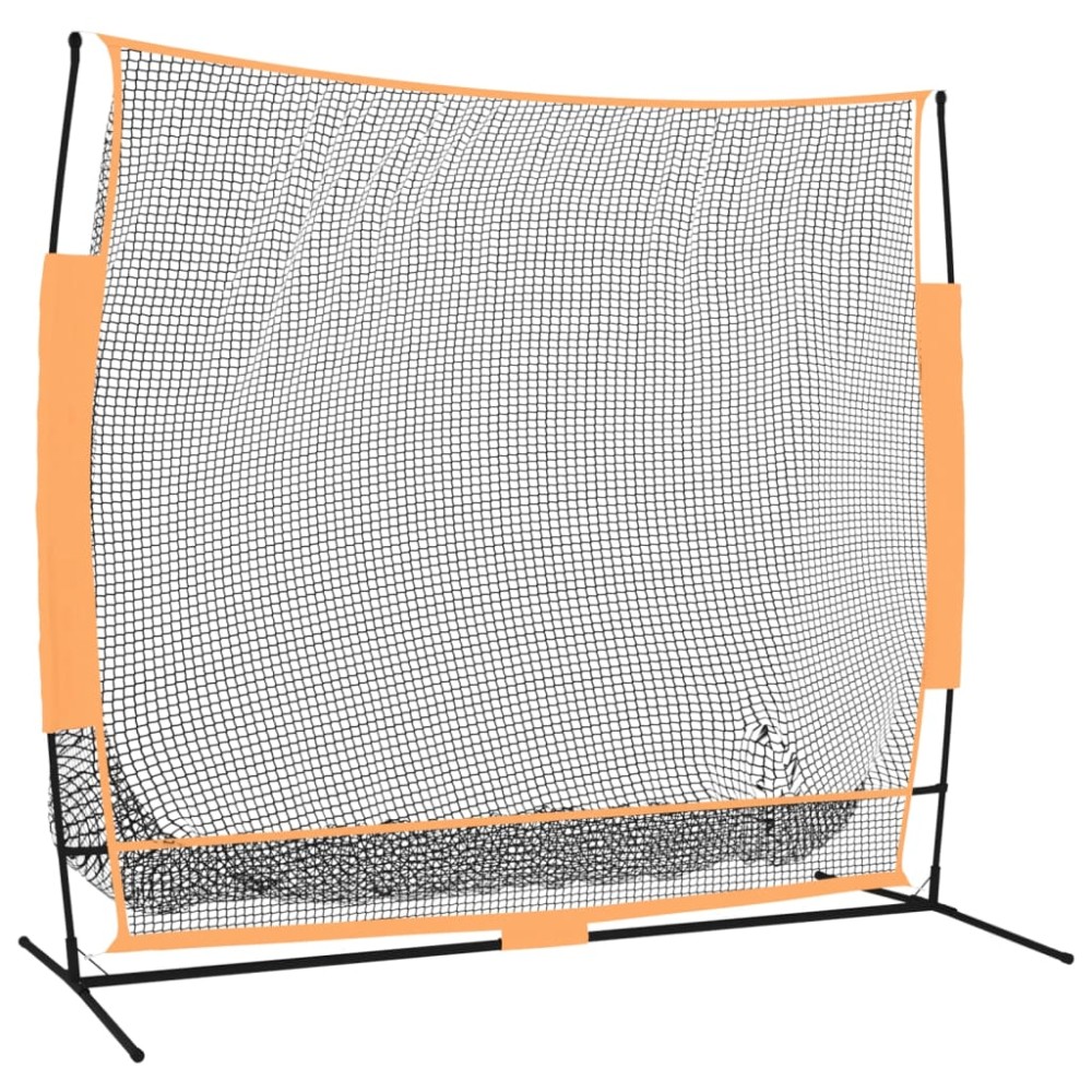 vidaXL Plasă antrenament golf negru/portocaliu 215x107x216cm poliester