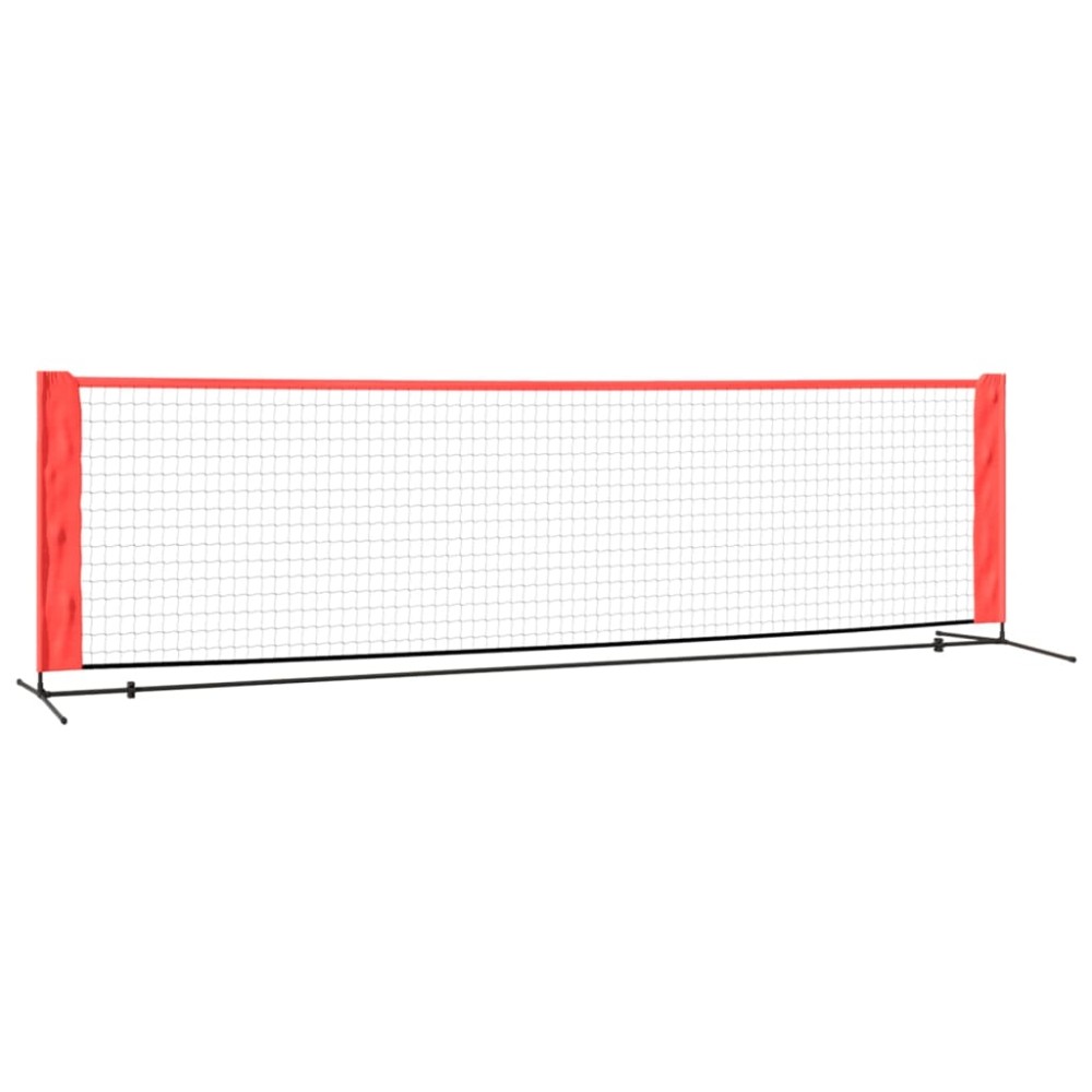vidaXL Plasă de tenis, negru și roșu, 300x100x87 cm, poliester