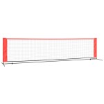 vidaXL Plasă de tenis, negru și roșu, 400x100x87 cm, poliester vidaXL Plasă de tenis, negru și roșu, 400x100x87 cm, poliester
