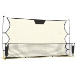vidaXL Plasă rebounder fotbal, negru și galben 183x85x120 cm poliester vidaXL Plasă rebounder fotbal, negru și galben 183x85x120 cm poliester