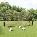 vidaXL Plasă rebounder fotbal, negru și galben 183x85x120 cm poliester vidaXL Plasă rebounder fotbal, negru și galben 183x85x120 cm poliester