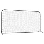 vidaXL Plasă de ricoșeu fotbal, negru, 366x90x183 cm, HDPE vidaXL Plasă de ricoșeu fotbal, negru, 366x90x183 cm, HDPE