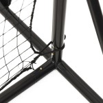 vidaXL Plasă de ricoșeu fotbal, negru, 366x90x183 cm, HDPE vidaXL Plasă de ricoșeu fotbal, negru, 366x90x183 cm, HDPE