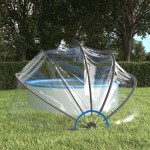 vidaXL Cupolă pentru piscină, rotund, 406x203 cm, PVC vidaXL Cupolă pentru piscină, rotund, 406x203 cm, PVC