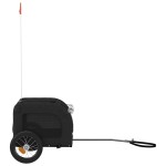 vidaXL Remorcă bicicletă animale companie, negru, textil oxford/fier vidaXL Remorcă bicicletă animale companie, negru, textil oxford/fier