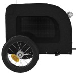 vidaXL Remorcă bicicletă animale companie, negru, textil oxford/fier vidaXL Remorcă bicicletă animale companie, negru, textil oxford/fier
