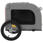 vidaXL Remorcă de bicicletă animale portocaliu/gri, textil oxford/fier vidaXL Remorcă de bicicletă animale portocaliu/gri, textil oxford/fier