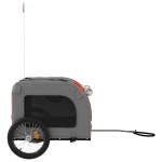 vidaXL Remorcă bicicletă de animale, portocaliu/gri textil oxford/fier