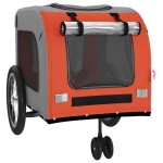 vidaXL Remorcă de bicicletă animale portocaliu/gri, textil oxford/fier vidaXL Remorcă de bicicletă animale portocaliu/gri, textil oxford/fier