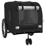 vidaXL Remorcă bicicletă animale companie, negru, textil oxford/fier vidaXL Remorcă bicicletă animale companie, negru, textil oxford/fier