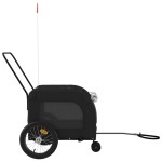 vidaXL Remorcă bicicletă animale companie, negru, textil oxford/fier vidaXL Remorcă bicicletă animale companie, negru, textil oxford/fier