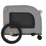 vidaXL Remorcă de bicicletă animale portocaliu/gri, textil oxford/fier vidaXL Remorcă de bicicletă animale portocaliu/gri, textil oxford/fier
