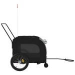 vidaXL Remorcă bicicletă animale companie gri/negru textil oxford/fier vidaXL Remorcă bicicletă animale companie gri/negru textil oxford/fier