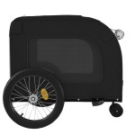 vidaXL Remorcă bicicletă animale companie gri/negru textil oxford/fier vidaXL Remorcă bicicletă animale companie gri/negru textil oxford/fier