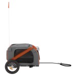 vidaXL Remorcă de bicicletă animale portocaliu/gri, textil oxford/fier vidaXL Remorcă de bicicletă animale portocaliu/gri, textil oxford/fier