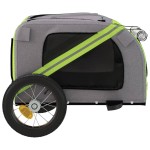 vidaXL Remorcă bicicletă animale companie verde/gri textil oxford/fier vidaXL Remorcă bicicletă animale companie verde/gri textil oxford/fier