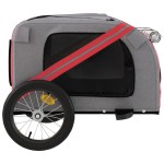 vidaXL Remorcă bicicletă animale companie, roșu/gri textil oxford/fier vidaXL Remorcă bicicletă animale companie, roșu/gri textil oxford/fier