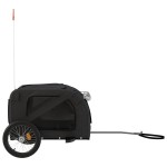 vidaXL Remorcă bicicletă animale companie, negru, textil oxford/fier vidaXL Remorcă bicicletă animale companie, negru, textil oxford/fier