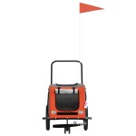 vidaXL Remorcă bicicletă animale companie portocaliu/negru oxford/fier vidaXL Remorcă bicicletă animale companie portocaliu/negru oxford/fier