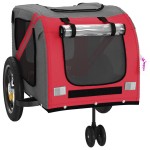 vidaXL Remorcă bicicletă animale companie, roșu/negru, oxford/fier vidaXL Remorcă bicicletă animale companie, roșu/negru, oxford/fier