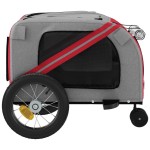 vidaXL Remorcă bicicletă animale companie, roșu/negru, oxford/fier vidaXL Remorcă bicicletă animale companie, roșu/negru, oxford/fier