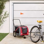 vidaXL Remorcă de bicicletă animale portocaliu/gri, textil oxford/fier