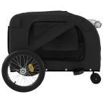 vidaXL Remorcă bicicletă animale companie, negru, textil oxford/fier vidaXL Remorcă bicicletă animale companie, negru, textil oxford/fier