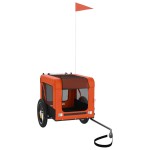 vidaXL Remorcă bicicletă animale companie portocaliu/negru oxford/fier vidaXL Remorcă bicicletă animale companie portocaliu/negru oxford/fier