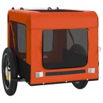 vidaXL Remorcă bicicletă animale companie portocaliu/negru oxford/fier vidaXL Remorcă bicicletă animale companie portocaliu/negru oxford/fier