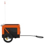vidaXL Remorcă bicicletă animale companie portocaliu/negru oxford/fier vidaXL Remorcă bicicletă animale companie portocaliu/negru oxford/fier