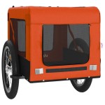 vidaXL Remorcă bicicletă animale companie portocaliu/negru oxford/fier