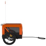 vidaXL Remorcă bicicletă animale companie portocaliu/negru oxford/fier