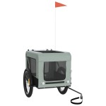vidaXL Remorcă bicicletă animale companie gri/negru textil oxford/fier vidaXL Remorcă bicicletă animale companie gri/negru textil oxford/fier