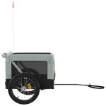 vidaXL Remorcă bicicletă animale companie gri/negru textil oxford/fier vidaXL Remorcă bicicletă animale companie gri/negru textil oxford/fier