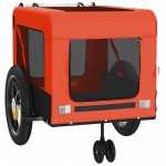 vidaXL Remorcă bicicletă animale companie portocaliu/negru oxford/fier vidaXL Remorcă bicicletă animale companie portocaliu/negru oxford/fier