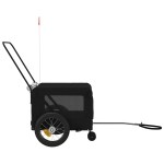 vidaXL Remorcă bicicletă animale companie, negru, textil oxford/fier vidaXL Remorcă bicicletă animale companie, negru, textil oxford/fier