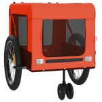 vidaXL Remorcă bicicletă animale companie portocaliu/negru oxford/fier