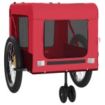 vidaXL Remorcă bicicletă animale companie, roșu/negru, oxford/fier vidaXL Remorcă bicicletă animale companie, roșu/negru, oxford/fier