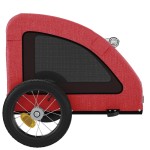 vidaXL Remorcă de bicicletă animale companie, roșu, textil oxford/fier vidaXL Remorcă de bicicletă animale companie, roșu, textil oxford/fier